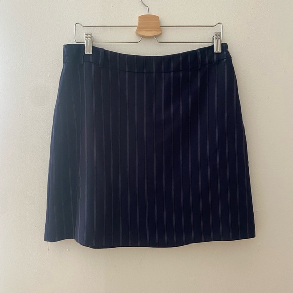 Vintage tailored pin stripe navy mini skirt - Picture 1 of 3